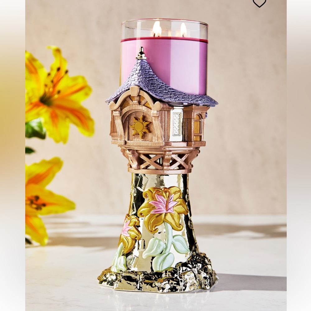 Bath & Body Works Disney Princesses Rapunzel Tower Candle Holder Pedestal - Picture 2 of 4
